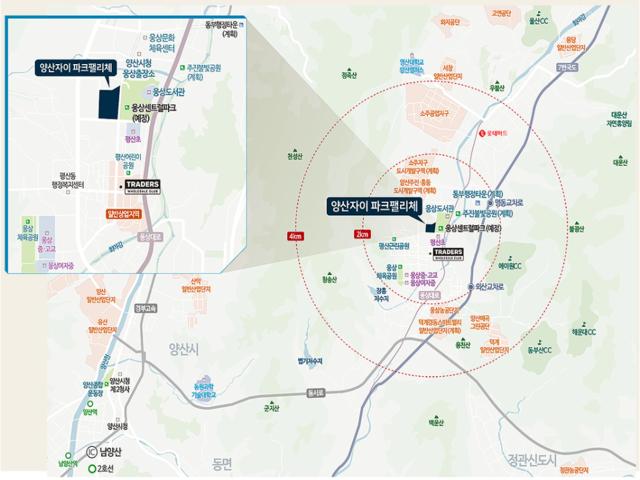 양산자이 파크팰리체 입지